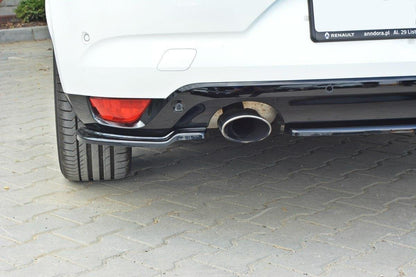 Heck Ansatz Flaps Diffusor für Renault Megane Mk4 Hatchback schwarz Hochglanz