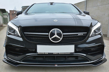Front Ansatz V.2 für Mercedes CLA A45 AMG C117 Facelift schwarz Hochglanz