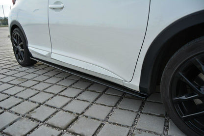 Seitenschweller Ansatz für Honda Civic Mk9  schwarz Hochglanz