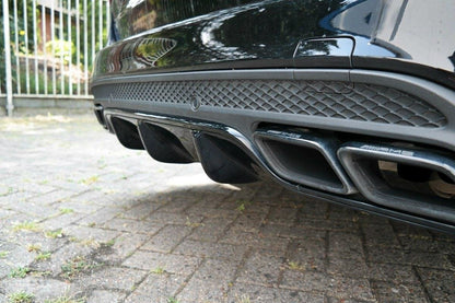 Diffusor Heck Ansatz für Mercedes C-Klasse S205 63 AMG Kombi schwarz matt