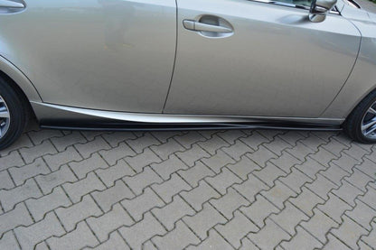 Seitenschweller Ansatz für Lexus IS Mk3/ Mk3 Facelift  schwarz Hochglanz