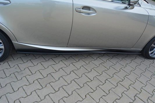 Seitenschweller Ansatz für Lexus IS Mk3/ Mk3 Facelift  schwarz Hochglanz