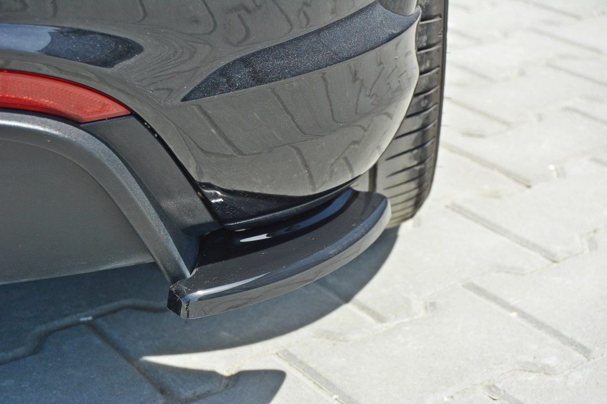 Heck Ansatz Flaps Diffusor passend für passend für Fiat Punto Evo Abarth schwarz Hochglanz schwarz Hochglanz