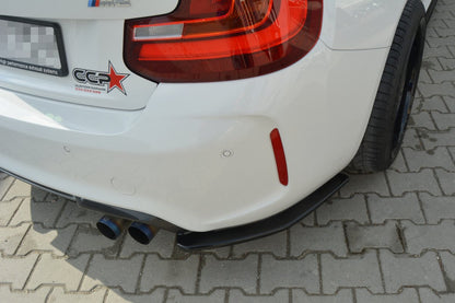 Heck Ansatz Flaps Diffusor für BMW M2 (F87) COUPÉ schwarz Hochglanz