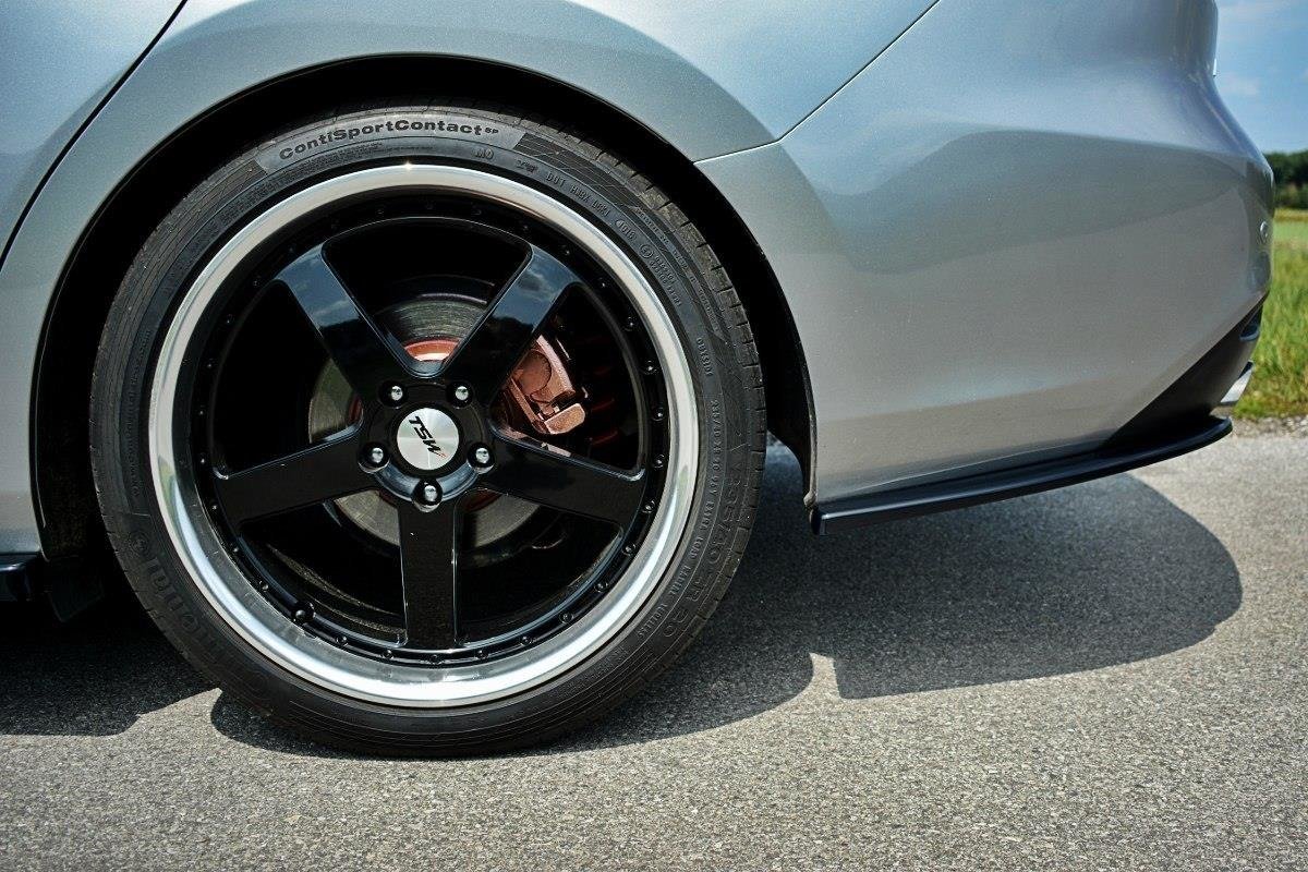 Heck Ansatz Flaps Diffusor für Mazda 6 GJ (Mk3) schwarz Hochglanz