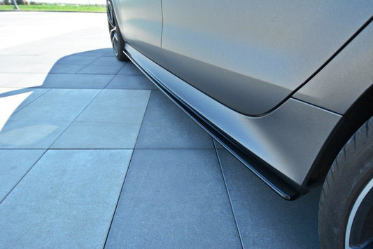 Seitenschweller Ansatz für V.1 für Audi RS7 C7 schwarz Hochglanz