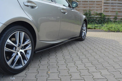 Seitenschweller Ansatz für Lexus IS Mk3/ Mk3 Facelift  schwarz Hochglanz