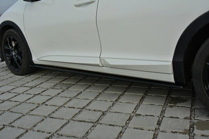 Seitenschweller Ansatz für Honda Civic Mk9 Facelift schwarz matt