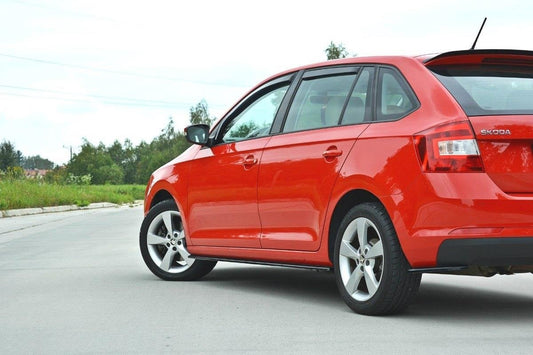 Seitenschweller Ansatz für Skoda Rapid  Carbon Look