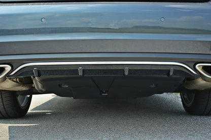 Diffusor Heck Ansatz für Mercedes - Benz E Coupe / Cabrio C207 Facelift / A207 Facelit schwarz Hochglanz