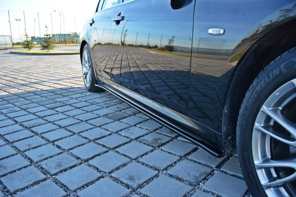 Seitenschweller Ansatz für Infiniti G37 Limousine schwarz Hochglanz