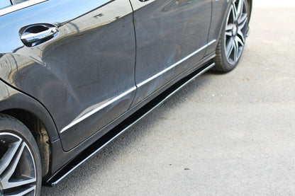 Seitenschweller Ansatz für V.1 für Mercedes-Benz CLS C218  schwarz Hochglanz