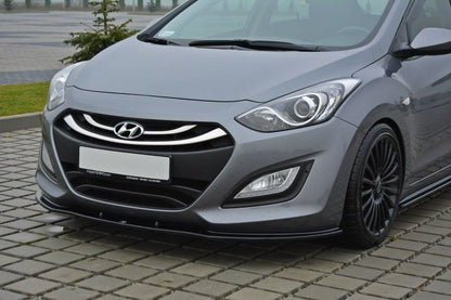 Front Ansatz für Hyundai i30 mk.2 schwarz Hochglanz