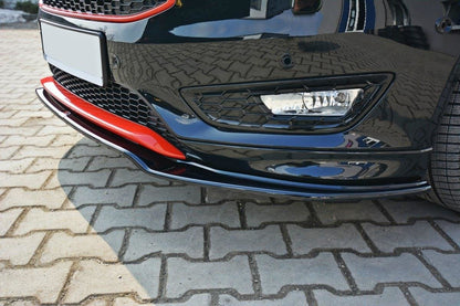 Front Ansatz V.2 für Ford Focus ST-Line Mk3 FL schwarz Hochglanz