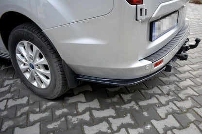 Heck Ansatz Flaps Diffusor für Ford Transit Custom Mk1 FL schwarz Hochglanz