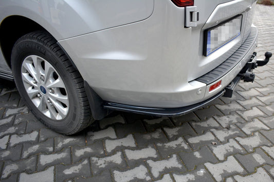 Heck Ansatz Flaps Diffusor für Ford Transit Custom Mk1 FL schwarz Hochglanz