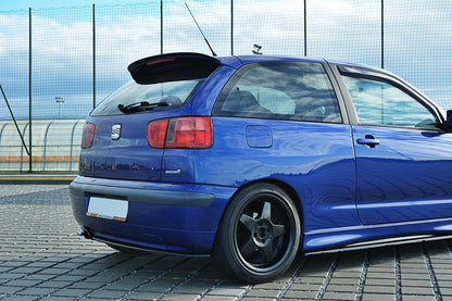 Heck Ansatz Flaps Diffusor für SEAT IBIZA MK2 FACELIFT CUPRA schwarz Hochglanz