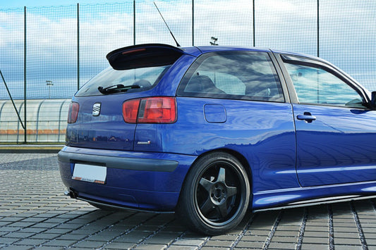 Heck Ansatz Flaps Diffusor für SEAT IBIZA MK2 FACELIFT CUPRA schwarz Hochglanz