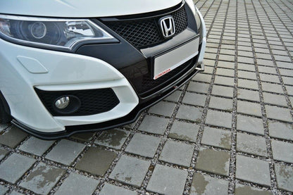 Front Ansatz für Honda Civic Mk9 Facelift schwarz Hochglanz
