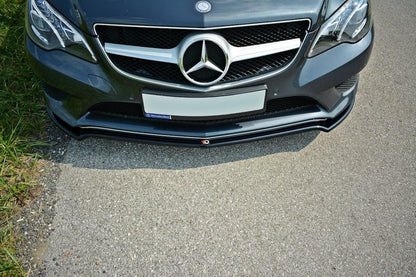 Front Ansatz V.1 für Mercedes - Benz E Coupe / Cabrio C207 Facelift / A207 Facelit schwarz Hochglanz