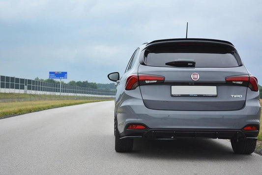 Heck Ansatz Flaps Diffusor für Fiat Tipo S-Design schwarz Hochglanz