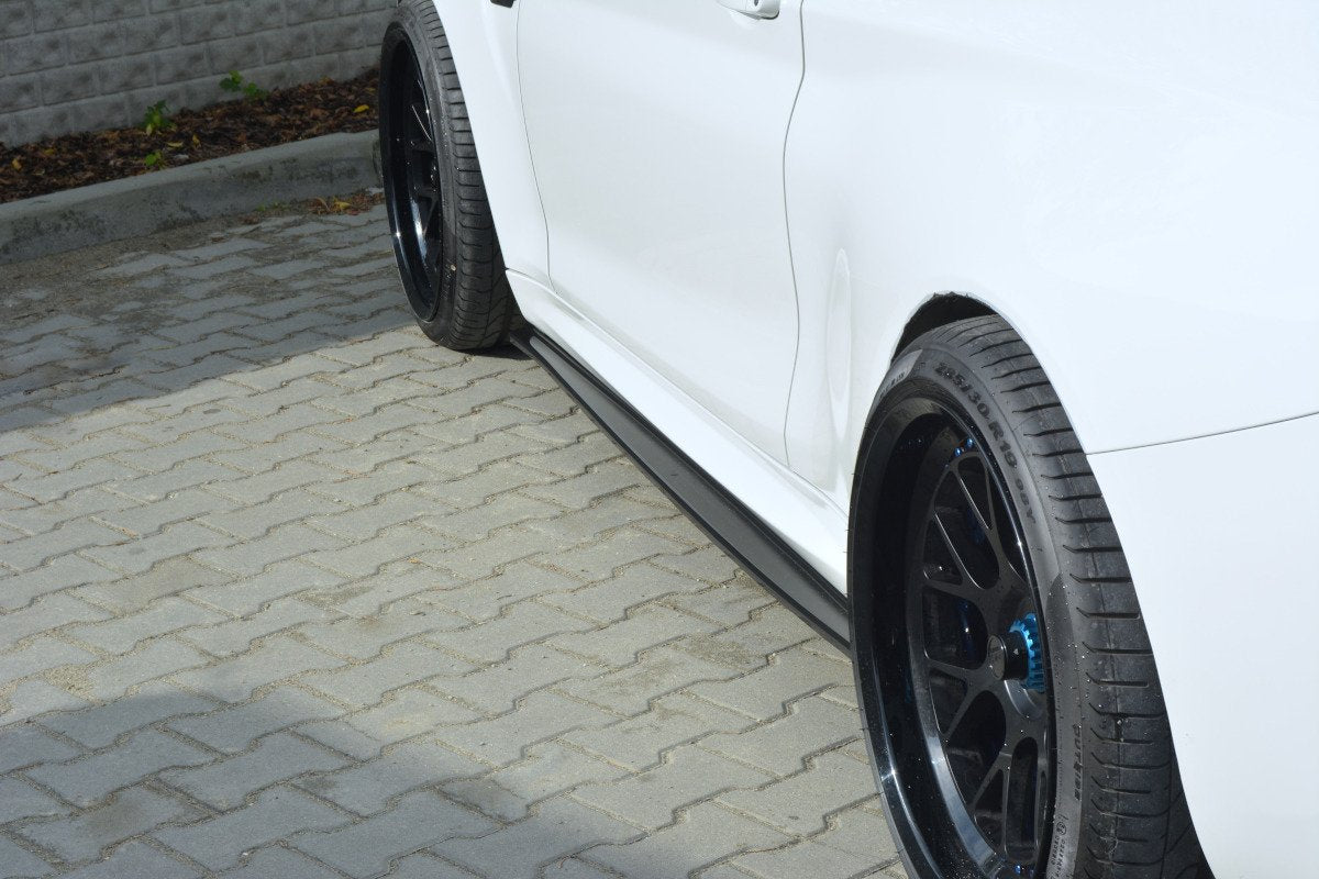 Seitenschweller Ansatz für BMW M2 F87 COUPÉ schwarz Hochglanz