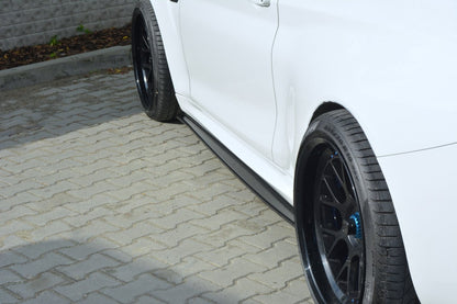 Seitenschweller Ansatz für BMW M2 F87 COUPÉ schwarz Hochglanz