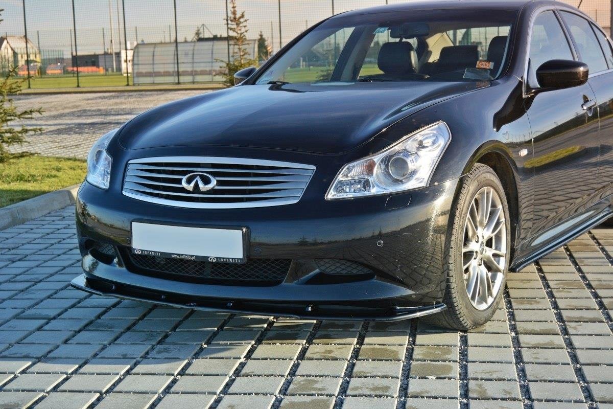 Front Ansatz V.1 für Infiniti G37 Limousine schwarz Hochglanz