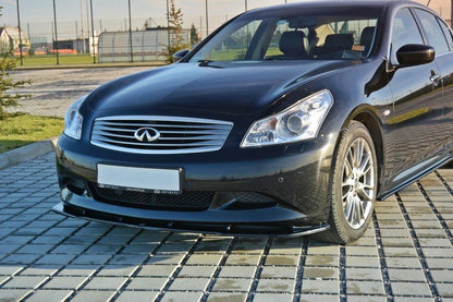 Front Ansatz V.1 für Infiniti G37 Limousine schwarz Hochglanz
