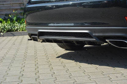 Diffusor Heck Ansatz für Lexus IS Mk3 Facelift T schwarz Hochglanz