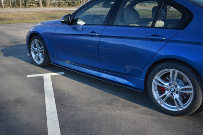 Seitenschweller Ansatz für BMW 3er M-Paket F30 / F30 Facelift schwarz Hochglanz