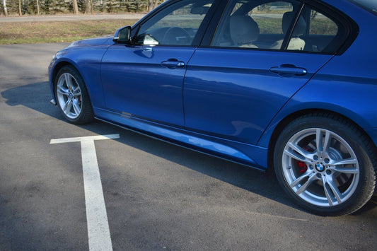 Seitenschweller Ansatz für BMW 3er M-Paket F30 / F30 Facelift schwarz Hochglanz