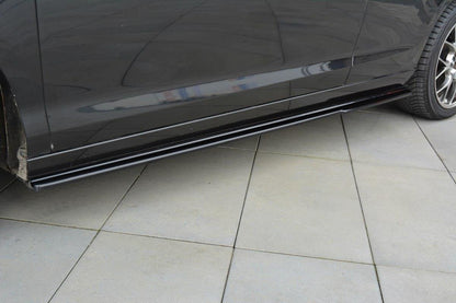 Seitenschweller Ansatz für Renault Laguna mk 3 Coupe schwarz Hochglanz