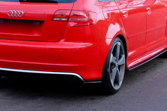 Heck Ansatz Flaps Diffusor für Audi RS3 8P schwarz Hochglanz