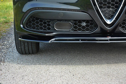 Front Ansatz V.2 für Alfa Romeo Stelvio Mk1 schwarz Hochglanz