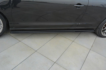 Seitenschweller Ansatz für Renault Laguna mk 3 Coupe schwarz Hochglanz