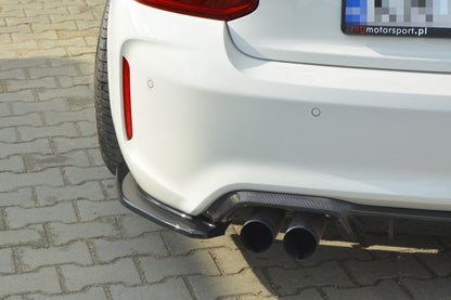 Heck Ansatz Flaps Diffusor für BMW M2 (F87) COUPÉ schwarz Hochglanz