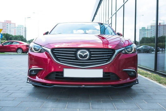 Front Ansatz V.2 für Mazda 6 GJ (Mk3) Facelift schwarz Hochglanz