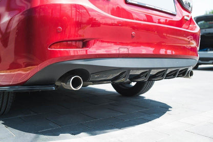 Diffusor Heck Ansatz für Mazda 6 GJ (Mk3) Facelift schwarz Hochglanz