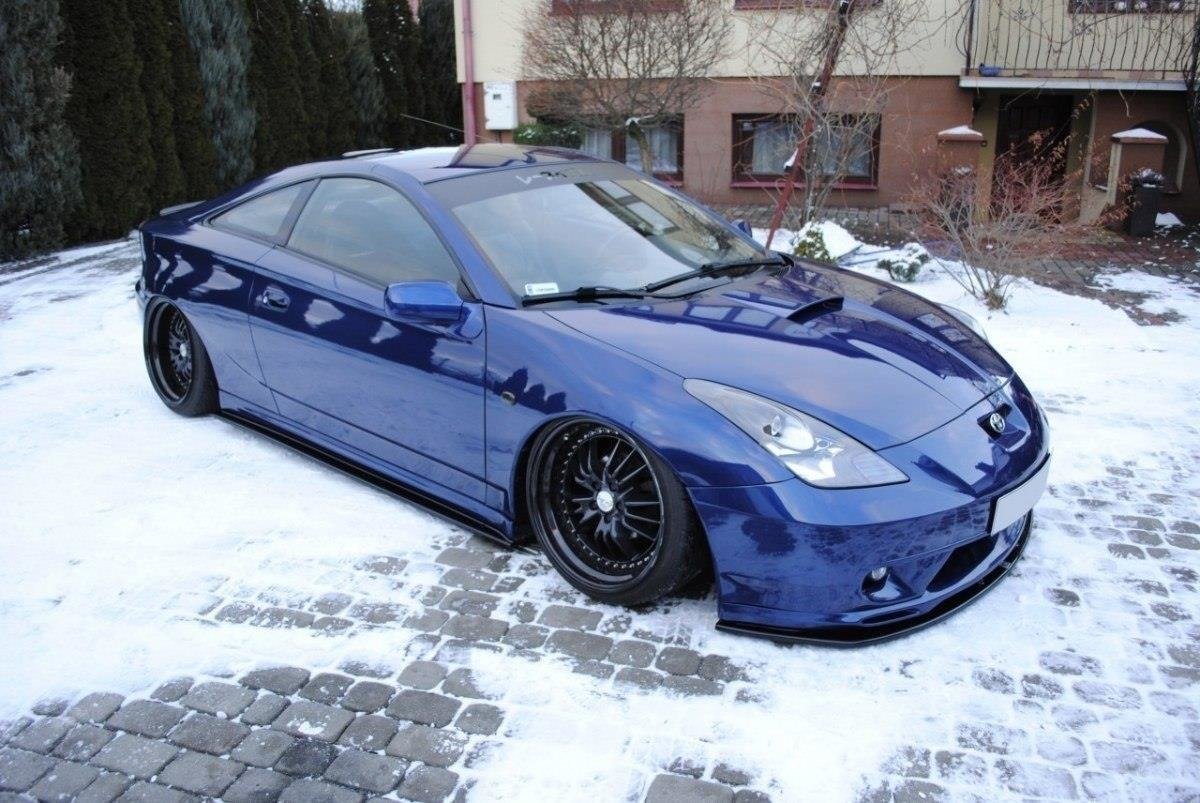 Front Ansatz für TOYOTA CELICA T23 TS vor Facelift schwarz Hochglanz