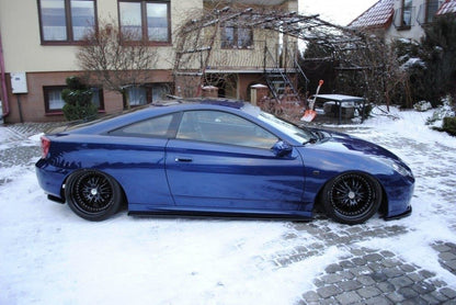 Seitenschweller Ansatz für TOYOTA CELICA T23 TS vor Facelift schwarz Hochglanz