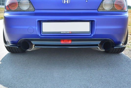 Heck Ansatz Flaps Diffusor für HONDA S2000 schwarz Hochglanz