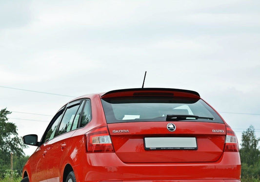 Spoiler CAP für Skoda Rapid Spaceback schwarz Hochglanz
