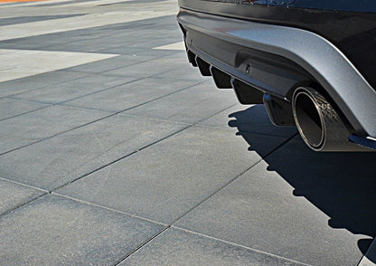 Diffusor Heck Ansatz für Volvo V60 Polestar Facelift schwarz Hochglanz