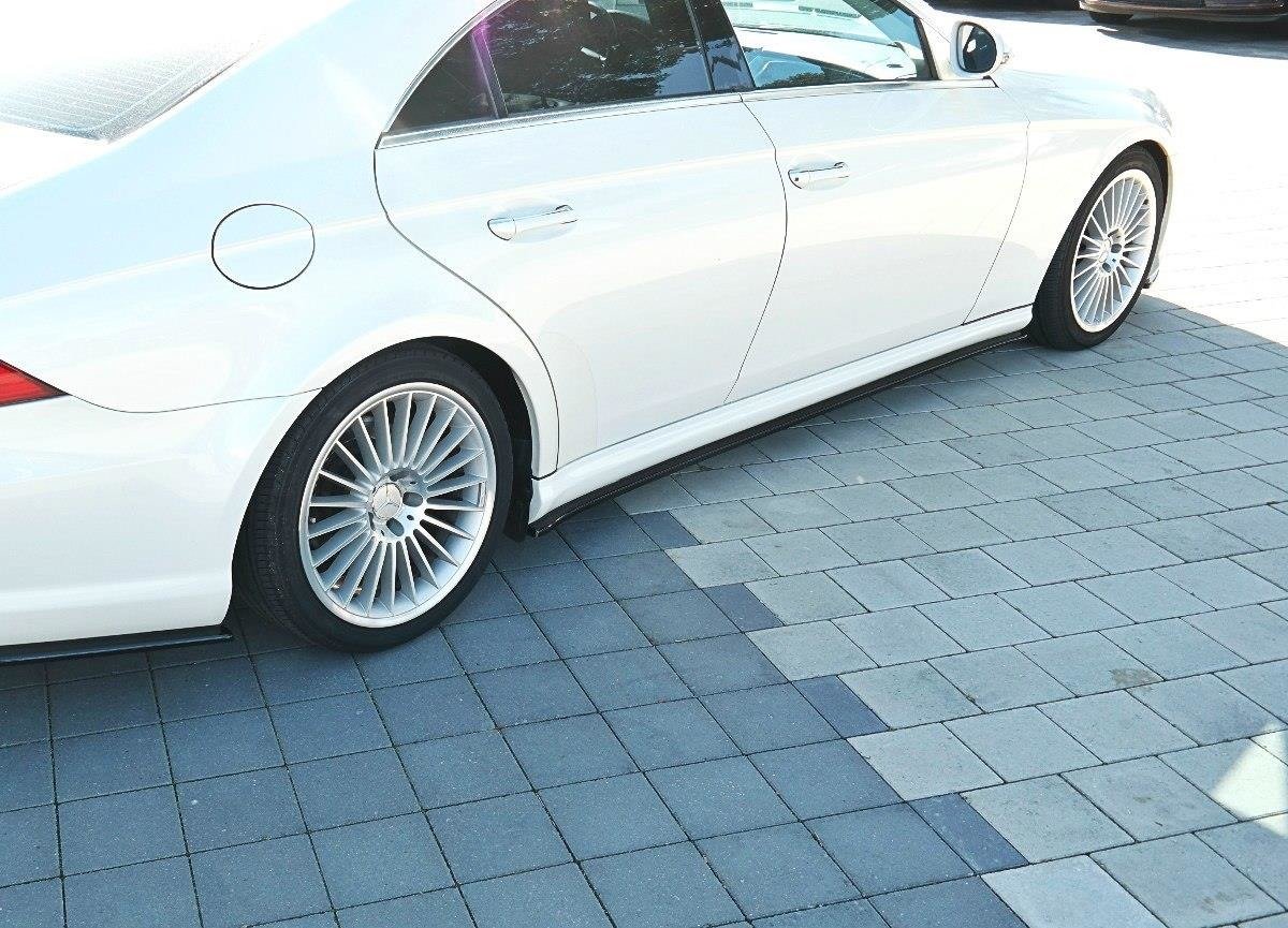 Seitenschweller Ansatz für Mercedes CLS C219 55AMG schwarz matt