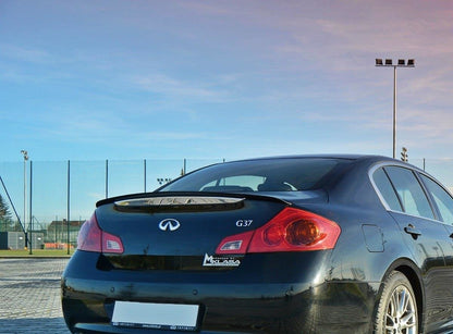 Spoiler CAP für Infiniti G37 Limousine schwarz Hochglanz