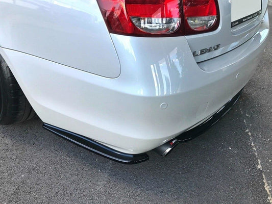 Heck Ansatz Flaps Diffusor für Lexus GS 300 Mk3 Facelift schwarz Hochglanz