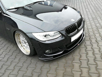 Front Ansatz V.1 für BMW 3er E92 M Paket FACELIFT schwarz Hochglanz