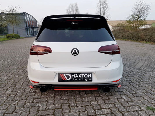 Heck Ansatz Flaps Diffusor für VW GOLF Mk7 GTI CLUBSPORT schwarz matt