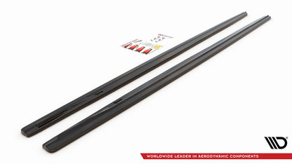 Seitenschweller Ansatz für V.1 für BMW 7 Lang M-Paket G12 schwarz Hochglanz